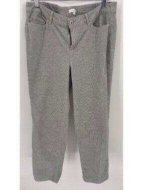 J.Jill Womens Corduroy Light Gray Straight Leg Plus Size Pants Size 16P